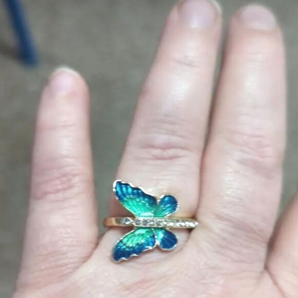 Creative Butterfly Ring sz 7 - Picture 6 of 7